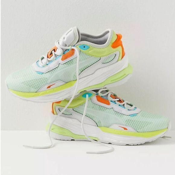 Puma Extent Nitro Tech Sneakers US 7.5 Green and Orange - Picture 1 of 11